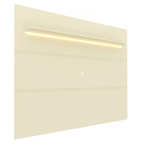 Painel Gelius Royal 100% MDF largura de 220 cm com LED para TV de ate 85 polegadas OFF White